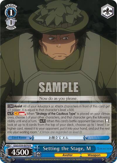 Setting the Stage M GGO/S59-E076 R SAO Alternative–Gun Gale Online Card