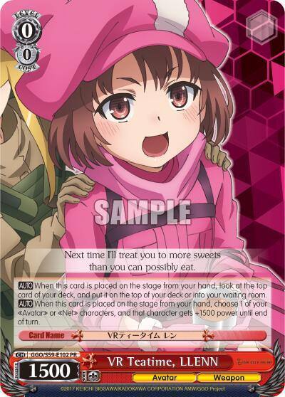 VR Teatime LLENN GGO/S59-E102 PR SAO Alternative–Gun Gale Online Card