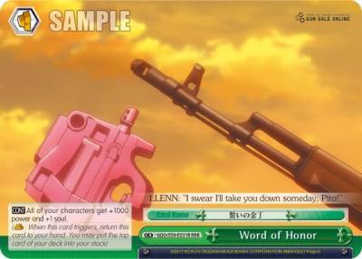 Word of Honor RRR GGO/S59-E031R RRR SAO Alternative–Gun Gale Online Card