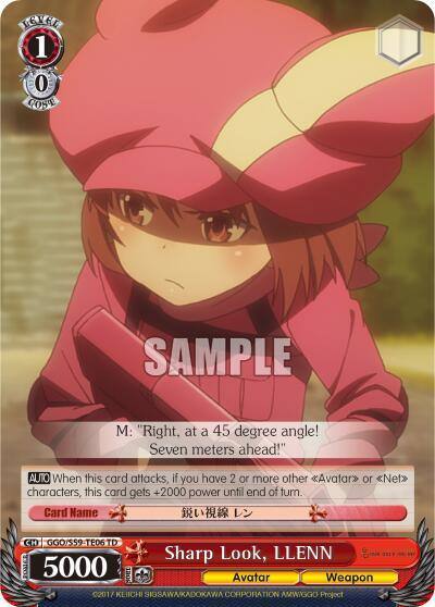Sharp Look LLENN GGO/S59-TE06 TD SAO Alternative–Gun Gale Online Card