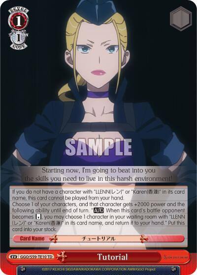Tutorial GGO/S59-TE10 TD SAO Alternative–Gun Gale Online Card