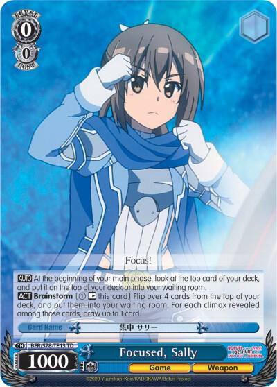 Focused Sally BFR/S78-TE13 TD BOFURI: I Don't Want to Get Hurt, so I'll Max Out My Defense Card