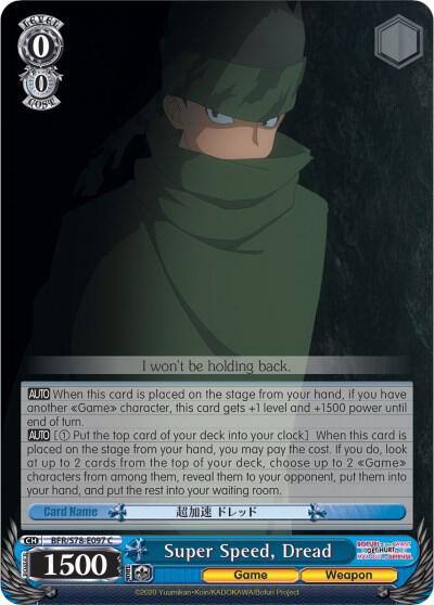 Super Speed Dread BFR/S78-E097 C BOFURI: I Don't Want to Get Hurt, so I'll Max Out My Defense Card
