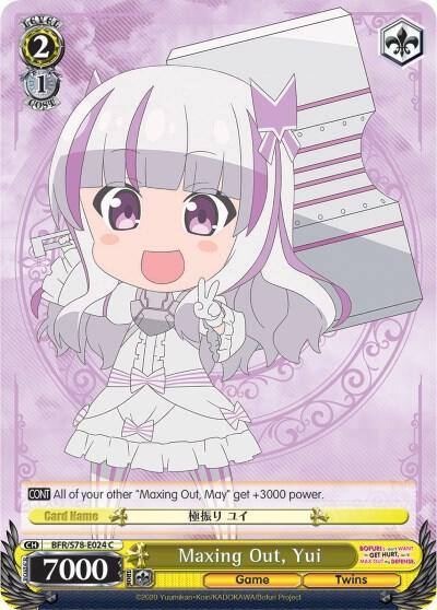 Maxing OutYui BFR/S78-E024 C BOFURI: I Don't Want to Get Hurt, so I'll Max Out My Defense Card