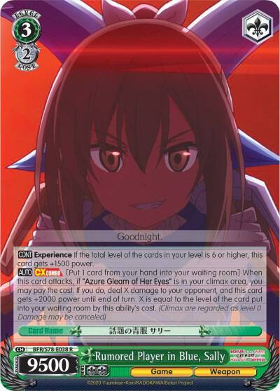 Rumored Player in Blue Sally BFR/S78-E038 R BOFURI: I Don't Want to Get Hurt, so I'll Max Out My Defense Card