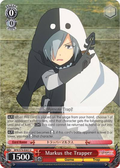 Markus the Trapper BFR/S78-E065 U BOFURI: I Don't Want to Get Hurt, so I'll Max Out My Defense Card