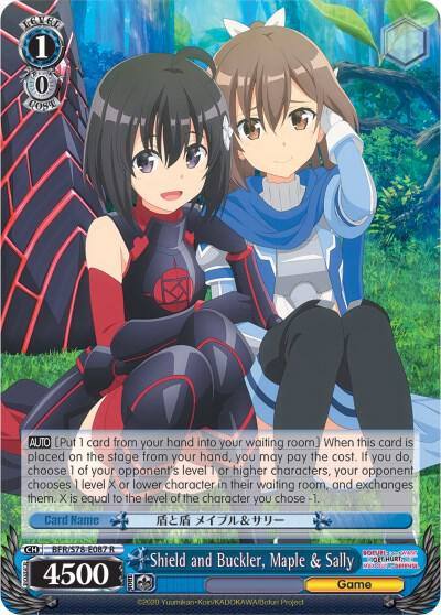 Shield and Buckler Maple and Sally BFR/S78-E087 R BOFURI: I Don't Want to Get Hurt, so I'll Max Out My Defense Card