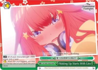 Making Up Starts With Lies RRR 5HY/W83-E062R RRR The Quintessential Quintuplets Card