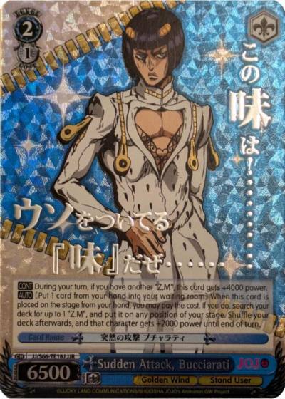 Sudden Attack Bucciarati JJR Silver Stamp JJ/S66-TE18J JJR JoJo's Bizarre Adventure: Golden Wind Card