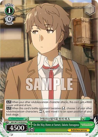 On the Way Home at Sunset Sakuta Azusagawa SBY/W114-E039 U Rascal Does Not Dream Series Card