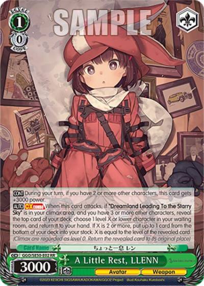 A Little Rest LLENN GGO/SE50-E02 RR SAO Alternative–Gun Gale Online–2 Premium Booster Card
