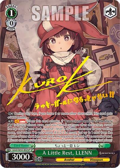 A Little Rest LLENN SP GGO/SE50-E02SP SP SAO Alternative–Gun Gale Online–2 Premium Booster Card