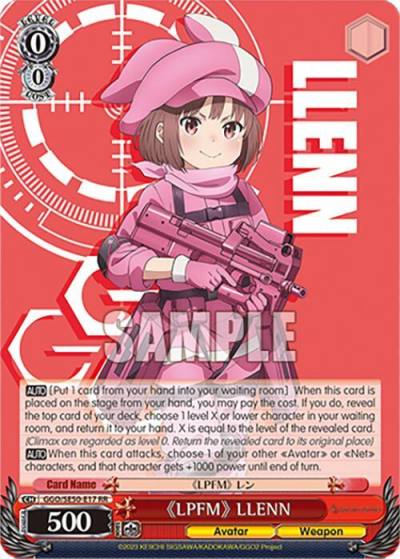 LPFM LLENN GGO/SE50-E17 RR SAO Alternative–Gun Gale Online–2 Premium Booster Card
