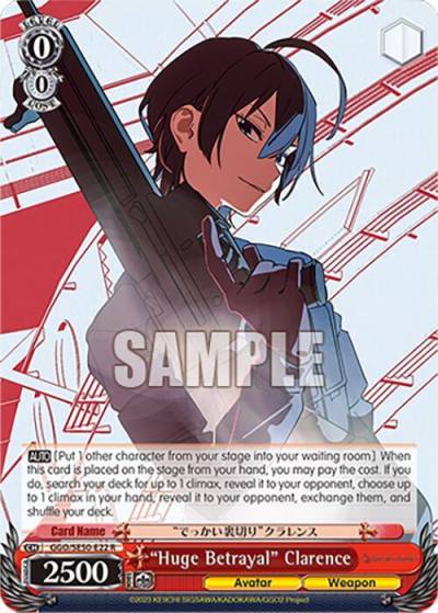 Huge Betrayal Clarence GGO/SE50-E22 R SAO Alternative–Gun Gale Online–2 Premium Booster Card
