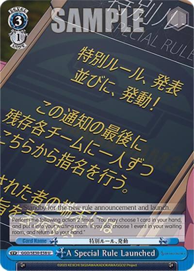 A Special Rule Launched GGO/SE50-E58 U SAO Alternative–Gun Gale Online–2 Premium Booster Card